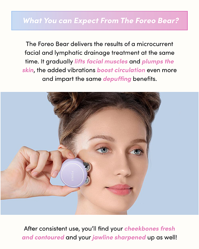 Foreo Bear Review: Microcurrent Device Before & After